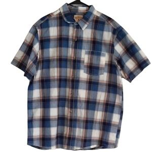Red Head Brand Co Mens Bottom Down Shirt Short Sleeve Cotton Blend Top Size XL
